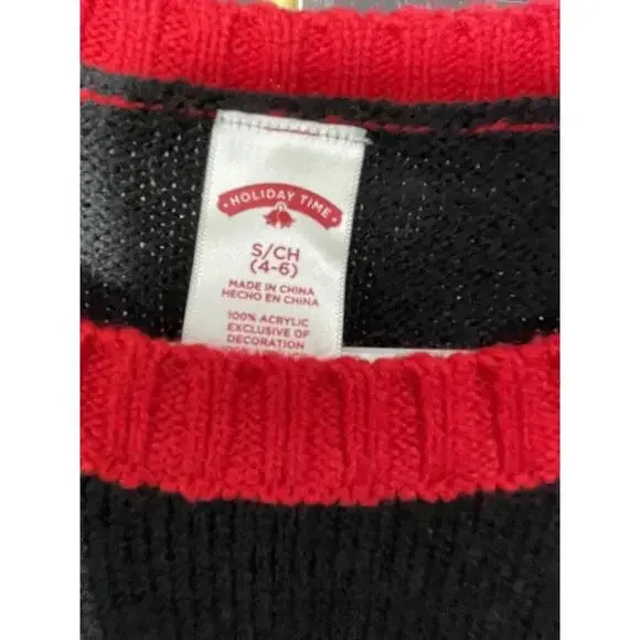 Rudolph Red Nose Reindeer Christmas Sweater Small w Scarf Embellished Sparkling - Picture 3 of 3